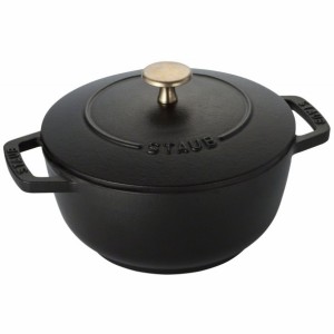 【日本国内正規品】【生涯保証シリアルナンバー付】 Staub ストウブ ワナベ Mサイズ 18cm ブラック 40501-005