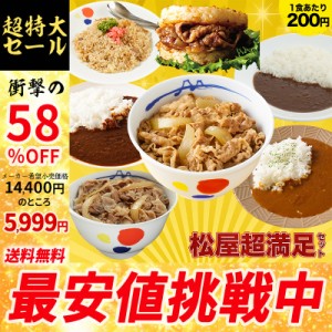 【1食200円！衝撃の58%オフ！メーカー希望小売価格14,400円→5,999円】 超満足セット 7種30食 牛めし 豚めし カレー 欧風カレー プレーン