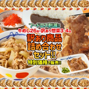 【フードロス削減】 松屋 牛めし26食＋訳あり商品（34品）計2930食が入ったお得な訳あり商品詰合せ福袋 ！ 訳あり 冷凍食品 フードロス 