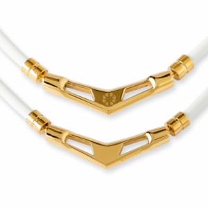 BANDEL バンデル V1 ブイワン White×Gold 磁気ネックレス