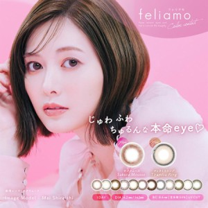 カラコン ワンデー フェリアモ Feliamo  1DAY 1箱 10枚入り / カラーコンタクト 1day 白石麻衣 14.2mm 14.5mm 1日使い捨て 1day 度あり 