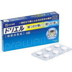 【第(2)類医薬品】 エスエス製薬 ドリエル 6錠 / 不眠症状 睡眠改善薬 寝つきが悪い 眠りが浅い 【送料込/メール便発送】