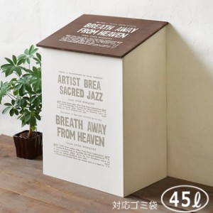 ゴミ箱 ダストボックス 45L 木製 ふた付き おしゃれ こげ茶の屋根のおうち 日本製 BREAブレア