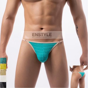 メンズTバック レース ハイカット フロントメタルクリップ セクシーインナー 男性下着 enstyle エンスタイル y46