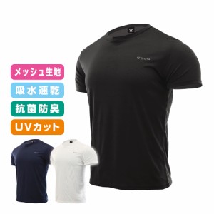 GronG(グロング) トレーニングウェア 半袖 Tシャツ メンズ  ランニング スポーツウェア 吸水速乾 抗菌防臭加工 UVカット