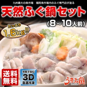 ふぐ 博多 天然ふぐ鍋 セット 8-10人前 瞬冷 ギフト 送料無料 てっちり 河豚 プレゼント 贈り物 食品 祝 お取り寄せグルメ 海鮮 高級 の