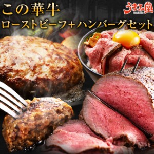 ローストビーフ 400g ハンバーグ 4個 この華牛 ブロック もも肉 牛肉 ステーキ肉 宮崎県産 国産 送料無料 ギフト 有田牧場 贈り物 お取り