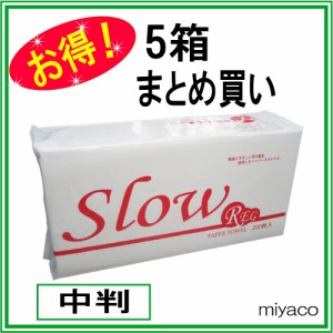 【送料無料】ペーパータオル Slow REG 30パックx5箱_まとめ買い