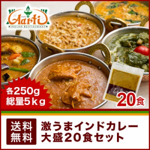 激うまインドカレー大盛20食セット【今だけ5+4種類から選べる】送料無料 カレーはガッツリ250g×20食選べるギガ盛り福袋