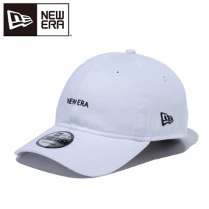 ニューエラ キャップ 9THIRTY クロスストラップ NEW ERA ミニロゴ ホワイト × ブラック 13562159