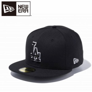 ニューエラ キャップ 59FIFTY ロサンゼルス・ドジャース ブラック × ブラック ホワイトアウトライン 13562254