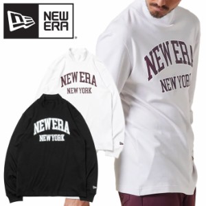 ニューエラ ゴルフ ハイカラー 長袖 ウォーム Tシャツ NEW ERA NEW YORK ウィンターコットン メンズ 2023秋冬 ゴルフウェア