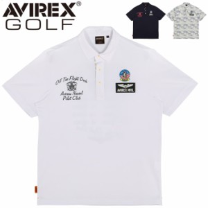 アヴィレックス ゴルフ エアプレイン ポロシャツ メンズ 春夏 ゴルフウェア AVG3S-AP14
