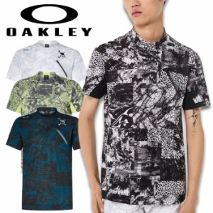 オークリー ゴルフ SKULL ICY BREATH DIGITAL MOCK SHIRT 半袖ポロシャツ メンズ 春夏 ゴルフウェア FOA405139