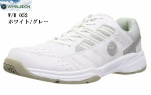 WIMBLEDON WB052 コートスニーカー (ウインブルドン)30まで対応 通学スニーカー テニス用にも最適 幅広4E レディス