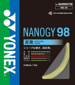 Yonex(ヨネックス) NBG98 ナノジー98 バドミントン用ガット ナノジー98 ガット 反発 ブレーディング加工