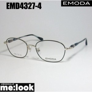 EMODA エモダ レディース 眼鏡 メガネ フレーム EMD4327-4-51 度付可 ブラック　シルバー