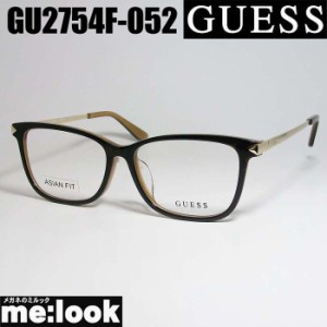 GUESS　ゲス  眼鏡 メガネ フレーム GU2754F-052-54 度付可  ブラック　ゴールド　ラメ