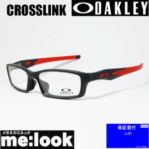 オークリー  OAKLEY　眼鏡 メガネ フレーム クロスリンク OX8118-0456  度付可　サテンブラック レッド　OX8029