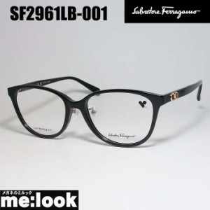 FERRAGAMO フェラガモ レディース　ラウンド　ボストン 眼鏡 メガネ フレーム SF2961LB-001-53 度付可 ブラック