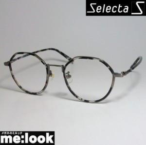 Selecta セレクタ クラシック ヴィンテージ レトロ 眼鏡 メガネ フレーム 87-5019-3 ブラック　クリア