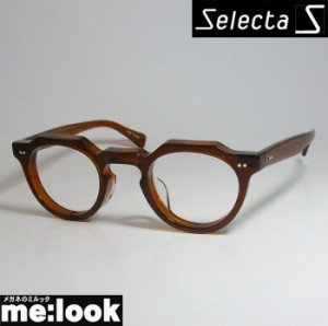 Selecta セレクタ クラシック ヴィンテージ レトロ 眼鏡 メガネ フレーム 87-5024-3 クリアブラウン