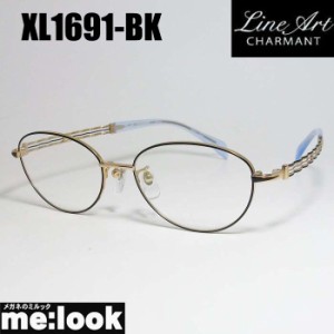 Line Art ラインアート 眼鏡 メガネ フレーム レディース 最高のかけ心地 形状記憶 XL1691-BK-51 度付可 ブラック　ゴールド