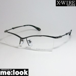 X-WIRE エクスワイア  メンズ 眼鏡 メガネ フレーム XW1005-3-55 度付可 ブラック