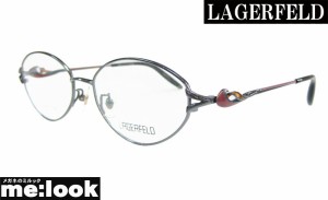 LAGERFELD ラガーフェルド レディース 純国産 チタン 婦人 レディース 眼鏡 メガネ フレーム 88-0067-03 サイズ54 度付可 グレイ