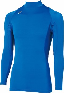 asics アシックス HIGH NECK LS TOP ブルー M XA3809 45 | スポーツ メンズ M 服 衣類 衣料品ウェア ウエア フィットネスウェア インナー