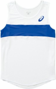 asics アシックス SINGLET ホワイトxブルー O XT2035 145 | スポーツ レディース スポーツウェア ウエア 陸上 陸上競技 ランニング ラン