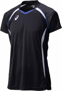 asics アシックス GAMESHIRTSHS ブラツクxホワイト 140 XW1316 9001 | スポーツ用品 スポーツ スポーツウェア ウェア バレーボール バレ