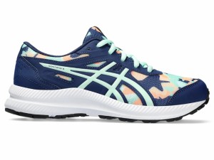 asics アシックス CONTEND 8 GS BLUE EXPANSE/MINT TINT 21 1014A294 402 | 靴 スニーカー くつ 子ども ジュニア 日常履き 運動靴 ローカ