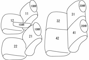 CLAZZIO クラッツィオ カスタムオーダー シートカバー ダイハツ タントエグゼ カスタム L455S / L465S H22(2010)/11〜H23(2011)/7  ED-06