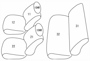 CLAZZIO クラッツィオ カスタムオーダー シートカバー ダイハツ ミラ イース LA300S / LA310S H23(2011)/9〜H29(2017)/4  ED-6505  | 車 