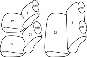 CLAZZIO クラッツィオ カスタムオーダー シートカバー ダイハツ ミラ イース LA300S / LA310S H24(2012)/5〜H29(2017)/4  ED-6507  | 車 