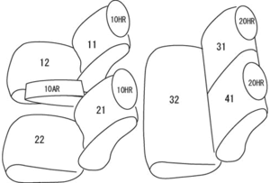 CLAZZIO クラッツィオ カスタムオーダー シートカバー ニッサン ウイングロード Y12 / JY12 / NY12 H21(2009)/4〜H24(2012)/6  EN-5271  