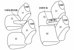 CLAZZIO クラッツィオ カスタムオーダー シートカバー スズキ エブリィワゴン DA64W H24(2012)/5〜H27(2015)/1  ES-6030  | 車 シート カ