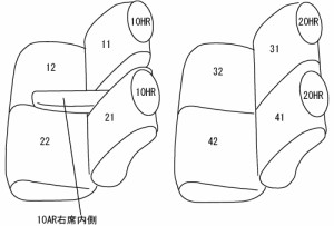 CLAZZIO クラッツィオ カスタムオーダー シートカバー スズキ ハスラー MR31S / MR41S H26(2014)/1〜H27(2015)/11  ES-6061  | 車 シート