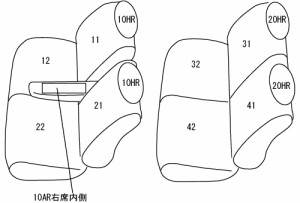 CLAZZIO クラッツィオ カスタムオーダー シートカバー スズキ ハスラー MR31S / MR41S H26(2014)/1〜R2(2020)/1  ES-6062  | 車 シート 