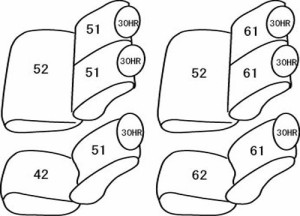 CLAZZIO クラッツィオ カスタムオーダー シートカバー トヨタ ハイエース ワゴン TRH224 / TRH229 H17(2005)/1〜H24(2012)/4  ET-0103  |