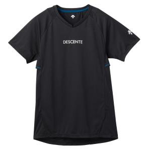 DESCENTE デサント 半袖バレーシャツ ブラック S DV5SHT02U BK00 | スポーツ スポーツウェア バレーボール バレー 半袖Ｔシャツ ピステ 