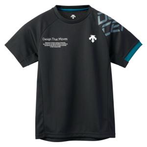 DESCENTE デサント 半袖バレーシャツ ブラック 130 DV5SHT03J BK00 | スポーツ スポーツウェア バレーボール バレー 半袖Ｔシャツ ピステ