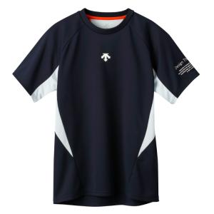DESCENTE デサント 半袖バレーシャツ ネイビー S DV5SHT04U NV00 | スポーツ スポーツウェア バレーボール バレー 半袖Ｔシャツ ピステ 