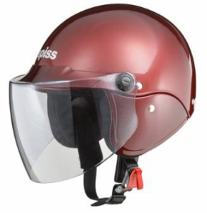 LEAD リード工業 apiss AP-603 セミジェットヘルメット キャンディーレッド  | おすすめ セミジェット ヘルメット ヘルメ バイク 原付 レ