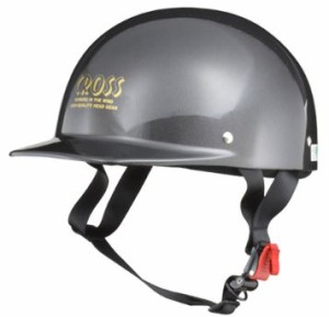LEAD リード工業 CROSS CR-680 ハーフヘルメット ガンメタリック  | バイク ハーフ ヘルメット ヘルメ メンズ レディース 原付 かっこい
