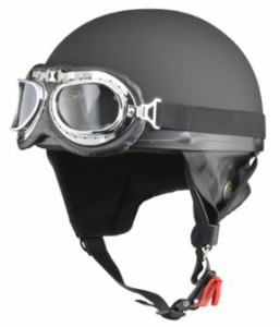 LEAD リード工業 CROSS CR-750 ビンテージハーフヘルメット マットブラック  | バイク ハーフ ヘルメット ヘルメ ビンテージ メンズ レデ