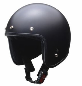 LEAD リード工業 GRENVER スモールジェットヘルメット ハーフマットブラック  | ジェット ヘルメット ヘルメ 3ホック バイク 原付 メンズ