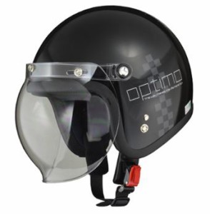 LEAD リード工業 MOUSSE ジェットヘルメット CHECK BLACK  | ジェット ヘルメット ヘルメ バイク 原付 メンズ レディース クリア シール