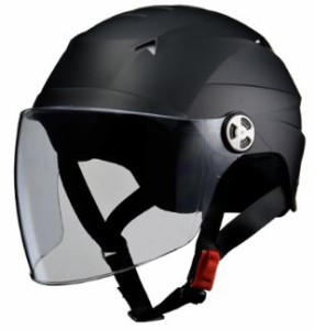 LEAD リード工業 SERIO RE-40 開閉シールド付き ハーフヘルメット マットブラック  | バイク ハーフ ヘルメット ヘルメ マットブラック 